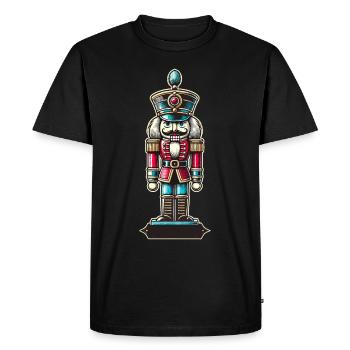 Casse-Noisette de Noël style rétro - T-shirt Premium bio Homme - noir - Devant - Nico (187cm)