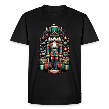 Christmas Nutcracker with Gifts - Men's Premium Organic T-Shirt - black - Front - Nico (187cm)