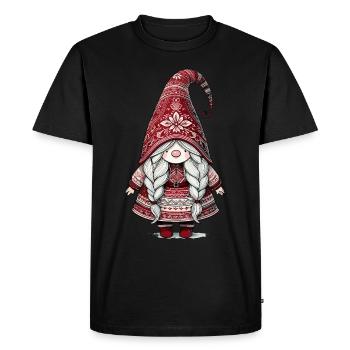 Mignon lutin de Noël dans le style scandinave - T-shirt Premium bio Homme - noir - Devant - Nico (187cm)