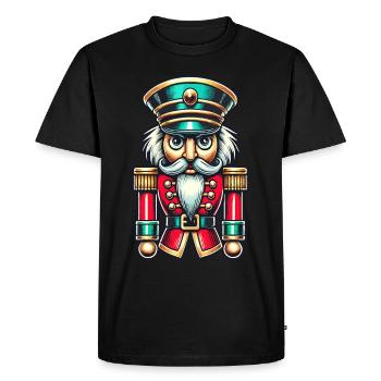 Casse-noisette de Noël Classique élégant - T-shirt Premium bio Homme - noir - Devant - Nico (187cm)