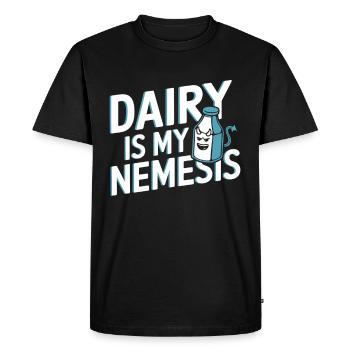 Lactose intolerance Lactose intolerant - Men's Premium Organic T-Shirt - black - Front - Nico (187cm)