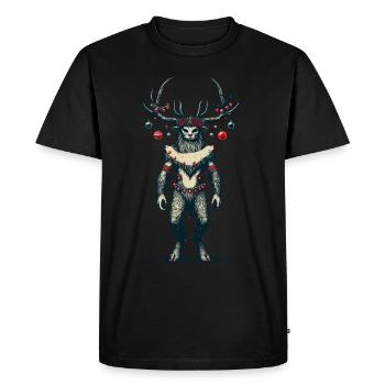 Folklore festif de Noël Krampus - T-shirt Premium bio Homme - noir - Devant - Nico (187cm)