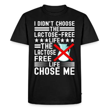 Lactose intolerance Lactose intolerant - Men's Premium Organic T-Shirt - black - Front - Nico (187cm)