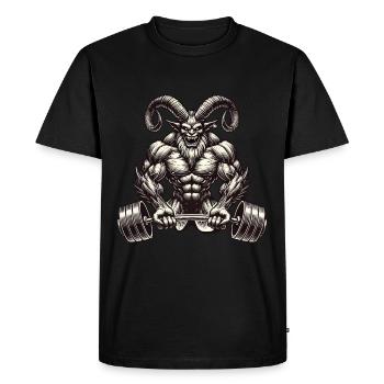 Noël Krampus Bodybuilder Entraînement musculaire - T-shirt Premium bio Homme - noir - Devant - Nico (187cm)