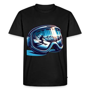 Ski d’aventure en montagne - T-shirt Premium bio Homme - noir - Devant - Nico (187cm)