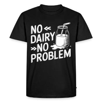 Lactose intolerance Lactose intolerant - Men's Premium Organic T-Shirt - black - Front - Nico (187cm)