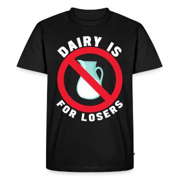 Lactose intolerance Lactose intolerant - Men's Premium Organic T-Shirt - black - Front - Nico (187cm)