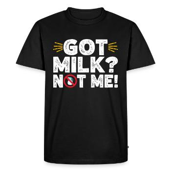Lactose intolerance Lactose intolerant - Men's Premium Organic T-Shirt - black - Front - Nico (187cm)