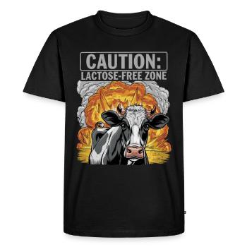 Lactose intolerance Lactose intolerant - Men's Premium Organic T-Shirt - black - Front - Nico (187cm)
