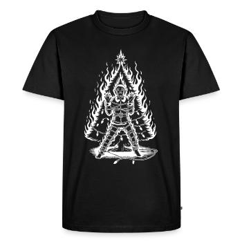 Ruse Sarcasme Horreur Noël Design - T-shirt Premium bio Homme - noir - Devant - Nico (187cm)