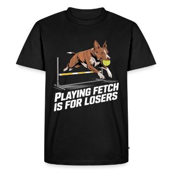 Flyball Sports canins - T-shirt Premium bio Homme - noir - Devant - Nico (187cm)