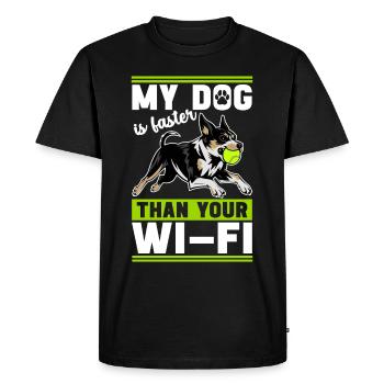 Flyball Sports canins - T-shirt Premium bio Homme - noir - Devant - Nico (187cm)