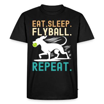 Flyball Sports canins - T-shirt Premium bio Homme - noir - Devant - Nico (187cm)