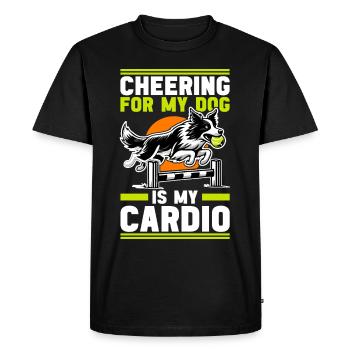Flyball Sports canins - T-shirt Premium bio Homme - noir - Devant - Nico (187cm)