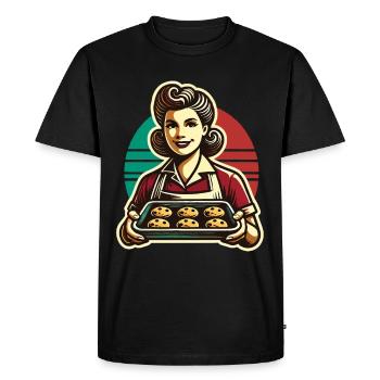 Nostalgic Baking Experience Retro - Men's Premium Organic T-Shirt - black - Front - Nico (187cm)