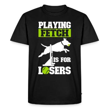Flyball Sports canins - T-shirt Premium bio Homme - noir - Devant - Nico (187cm)