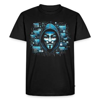 Programmeur Programmation Informatique - T-shirt Premium bio Homme - noir - Devant - Nico (187cm)