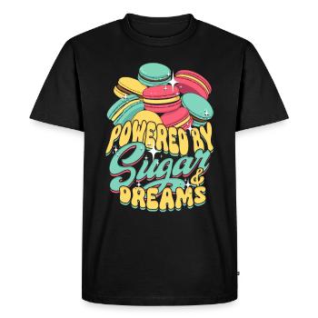 Macaron Macaron Baker Powered By Sugar & Dreams - Men's Premium Organic T-Shirt - black - Front - Nico (187cm)