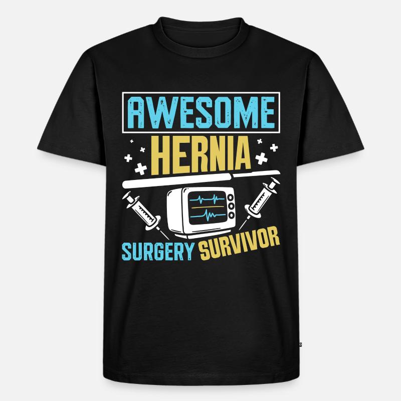 Hernia Surgery - Männer Premium Bio T-Shirt - Schwarz