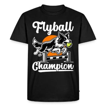 Flyball Sports canins - T-shirt Premium bio Homme - noir - Devant - Nico (187cm)