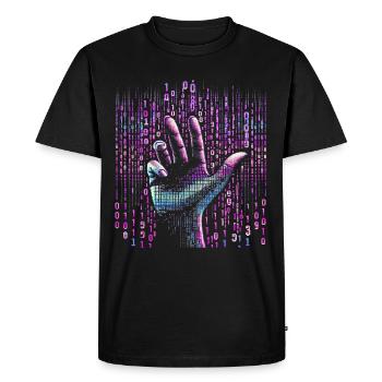 Programmer Programming Computer Science - Men's Premium Organic T-Shirt - black - Front - Nico (187cm)