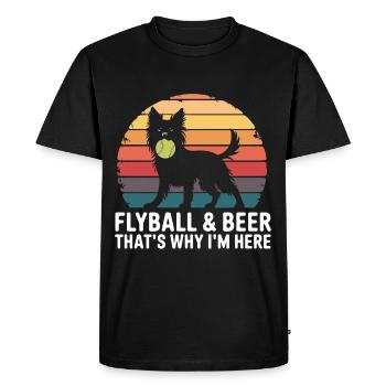 Flyball Sports canins - T-shirt Premium bio Homme - noir - Devant - Nico (187cm)