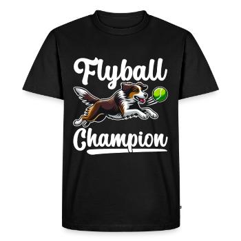 Flyball Sports canins - T-shirt Premium bio Homme - noir - Devant - Nico (187cm)
