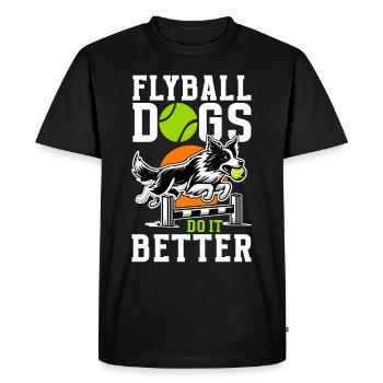 Flyball Sports canins - T-shirt Premium bio Homme - noir - Devant - Nico (187cm)