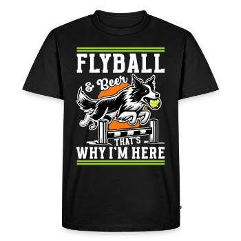 Flyball Sports canins - T-shirt Premium bio Homme - noir - Devant - Nico (187cm)