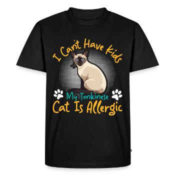 Chat tonkinois - T-shirt Premium bio Homme - noir - Devant - Nico (187cm)