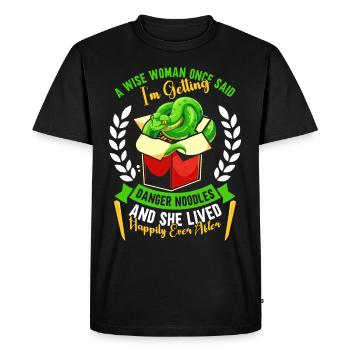 Green Tree Python - Men's Premium Organic T-Shirt - black - Front - Nico (187cm)
