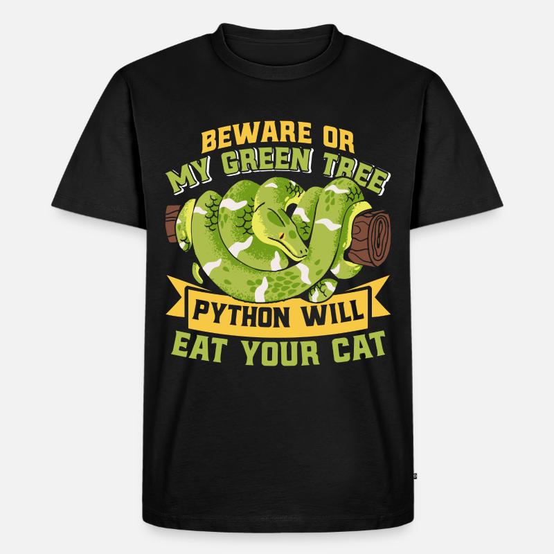 Python arborescent vert - T-shirt Premium bio Homme - noir