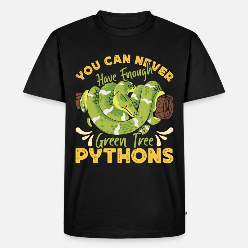 Green Tree Python - Men's Premium Organic T-Shirt - black