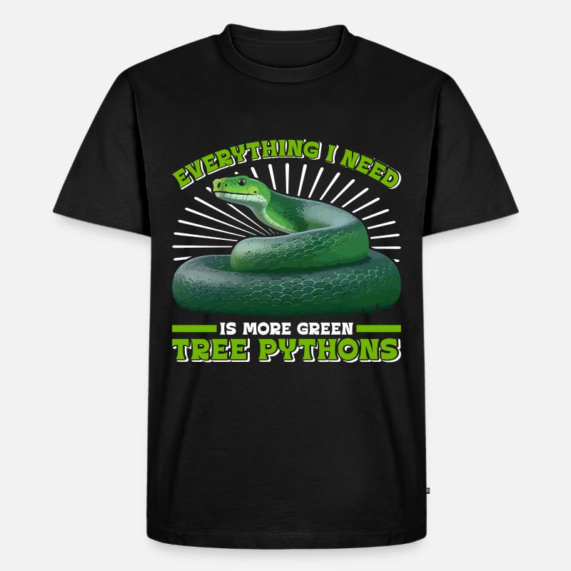 Python arborescent vert - T-shirt Premium bio Homme - noir