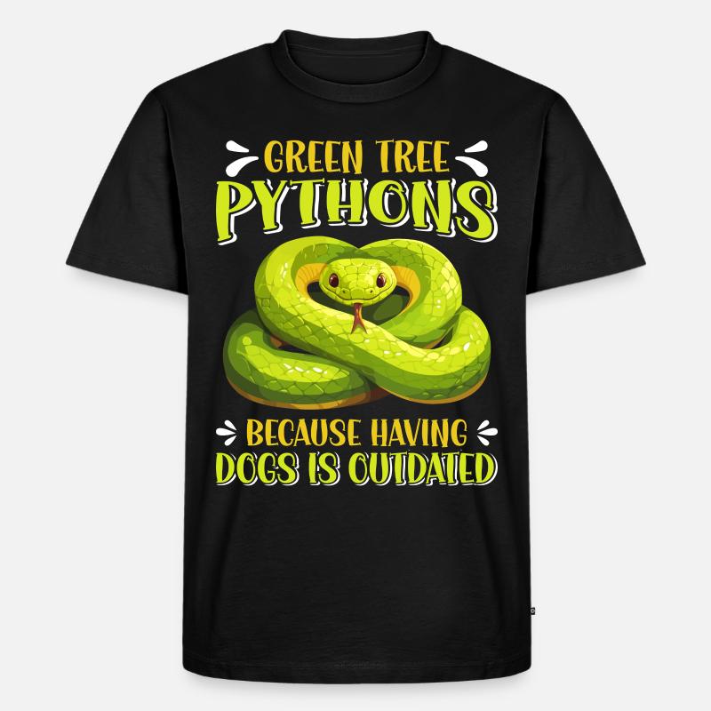 Green Tree Python - Men's Premium Organic T-Shirt - black