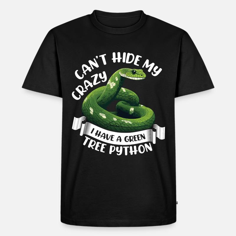 Green Tree Python - Men's Premium Organic T-Shirt - black