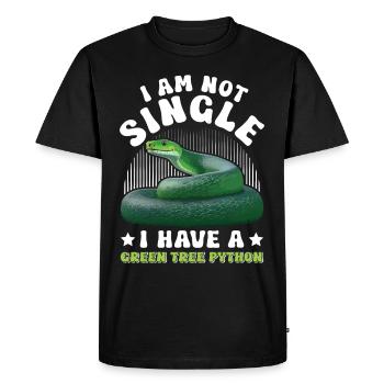 Green Tree Python - Men's Premium Organic T-Shirt - black - Front - Nico (187cm)