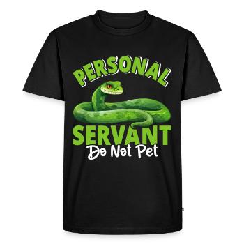 Green Tree Python - Men's Premium Organic T-Shirt - black - Front - Nico (187cm)