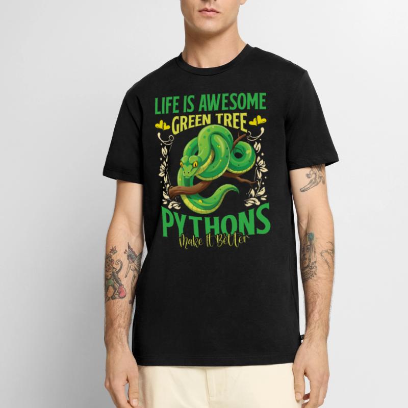 Green Tree Python Men's Premium Organic T-Shirt