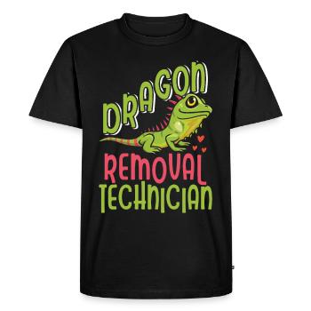 Drôle de dicton Iguane - T-shirt Premium bio Homme - noir - Devant - Nico (187cm)