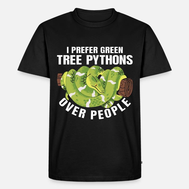 Green Tree Python - Men's Premium Organic T-Shirt - black