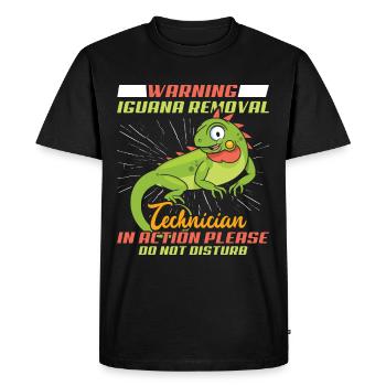 Drôle de dicton Iguane - T-shirt Premium bio Homme - noir - Devant - Nico (187cm)