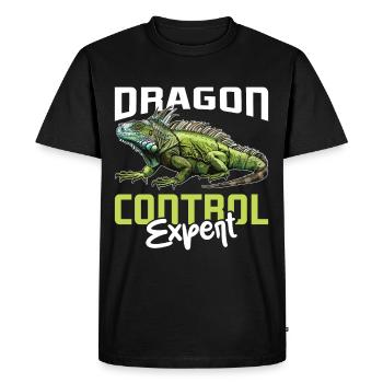 Drôle de dicton Iguane - T-shirt Premium bio Homme - noir - Devant - Nico (187cm)