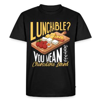 Planche de charcuterie amusante - T-shirt Premium bio Homme - noir - Devant - Nico (187cm)