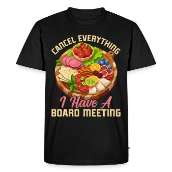 Planche de charcuterie amusante - T-shirt Premium bio Homme - noir - Devant - Nico (187cm)
