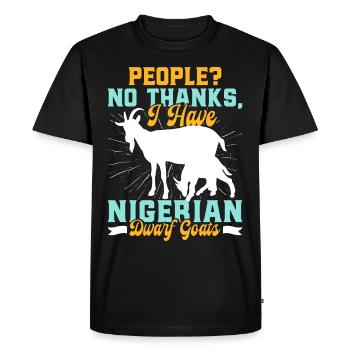 Goat lovers, Nigerian pygmy goats - Men's Premium Organic T-Shirt - black - Front - Nico (187cm)