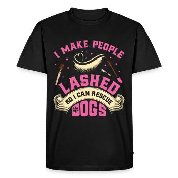 Lash Tech - Men's Premium Organic T-Shirt - black - Front - Nico (187cm)