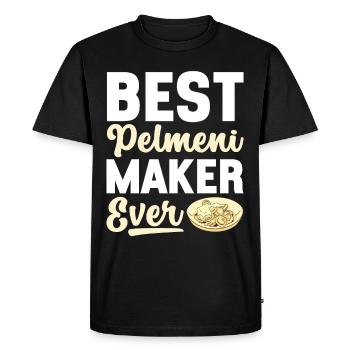Pelmeni Cuisine russe - T-shirt Premium bio Homme - noir - Devant - Nico (187cm)