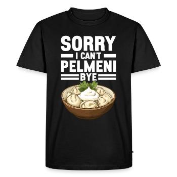 Pelmeni Cuisine russe - T-shirt Premium bio Homme - noir - Devant - Nico (187cm)