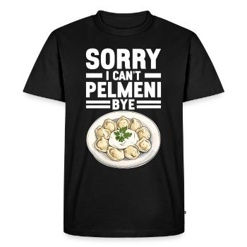 Pelmeni Cuisine russe - T-shirt Premium bio Homme - noir - Devant - Nico (187cm)